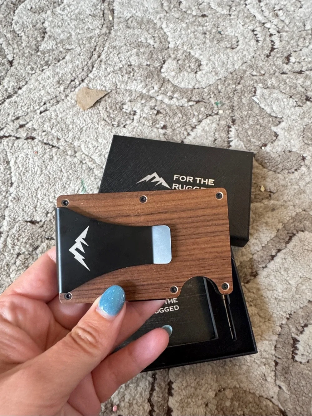 For The Rugged Cart Girl Tips Card Holder with Tool - Brown